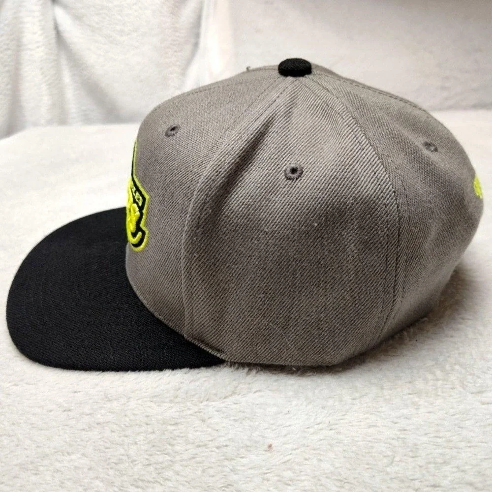 Los Angeles Lakers Mitchell & Ness Hat Cap Snap Back Mens Gray Neon Logo NBA